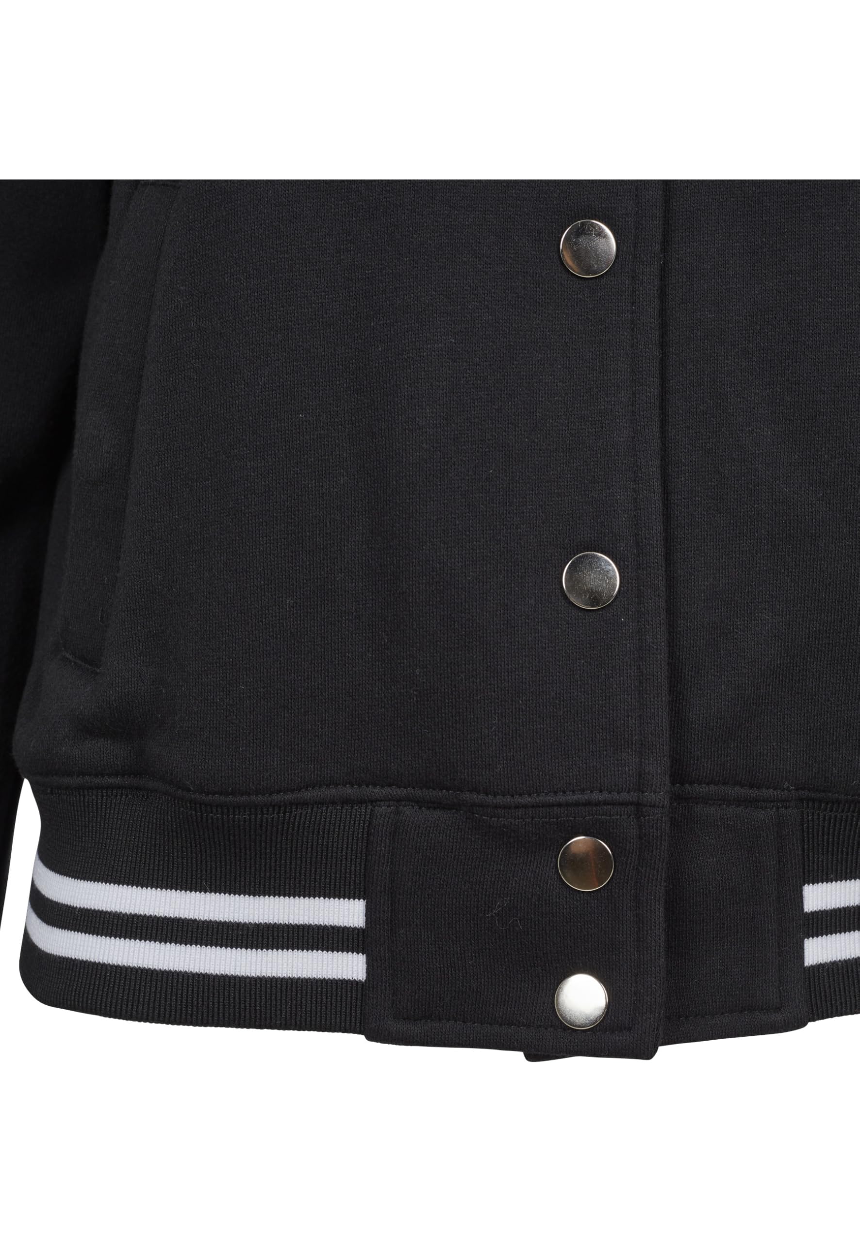 Urban Classics Ladies College Sweat Jacket Donna Giacca in stile College nero/bianco