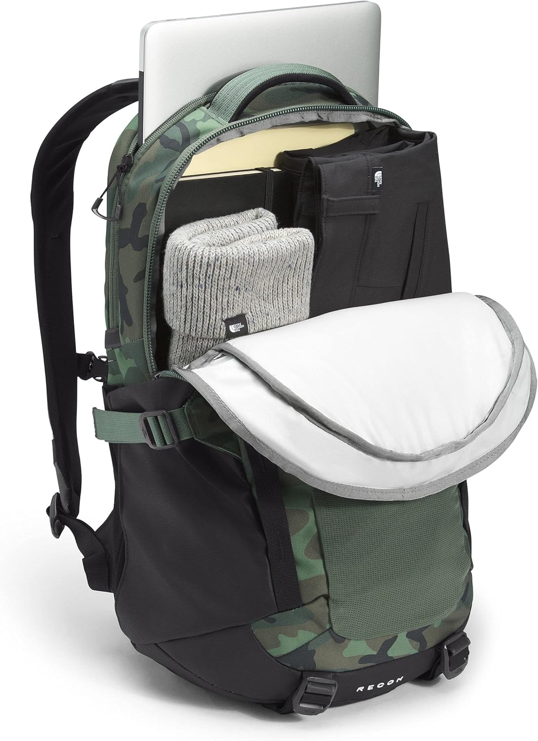 The North Face Recon Backpack Thyme Brushwood Camo Print/TNF Black : Electronics