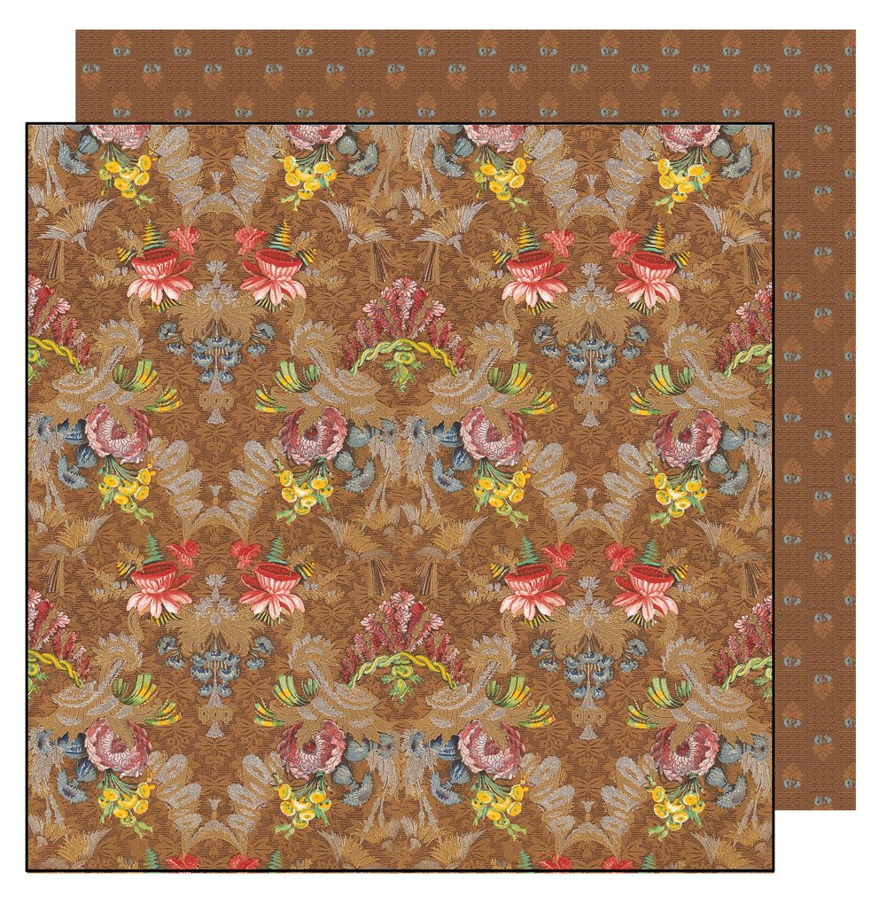 Rococo Baroque Floral Pattern Paper Pack – 16 Sheets Double-Sided 25x25cm For Scrapbooking & Crafting - View #8