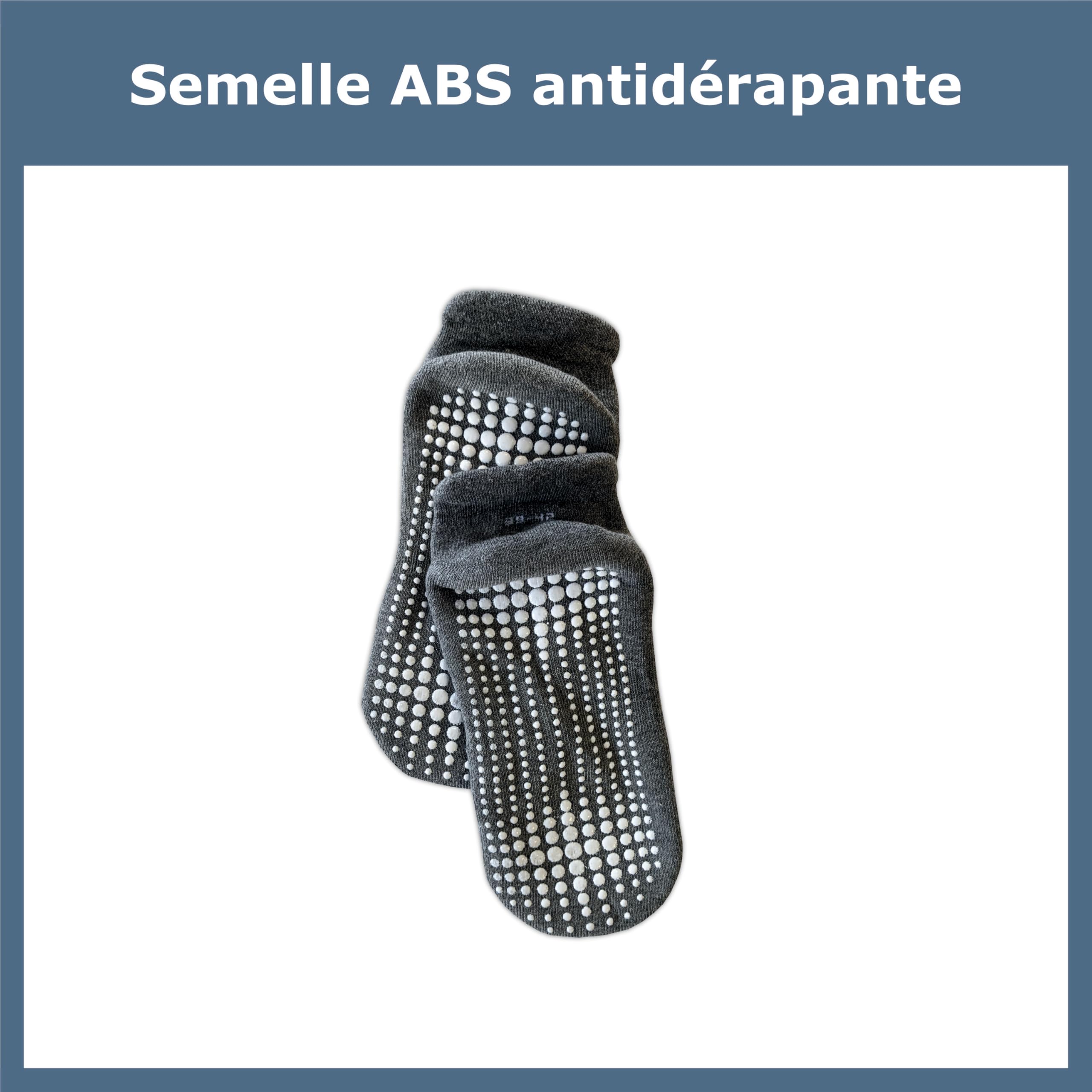 GAWILO Chaussettes antidérapantes femme (3 paires) | Chaussettes stoppeuses sans couture avec picots | Pilates & yoga