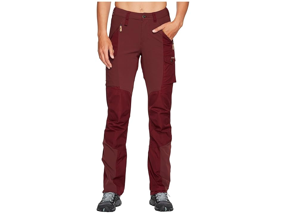 

Fjallraven Nikka Curved Trousers (Dark Garnet) Women's Casual Pants, Tan
