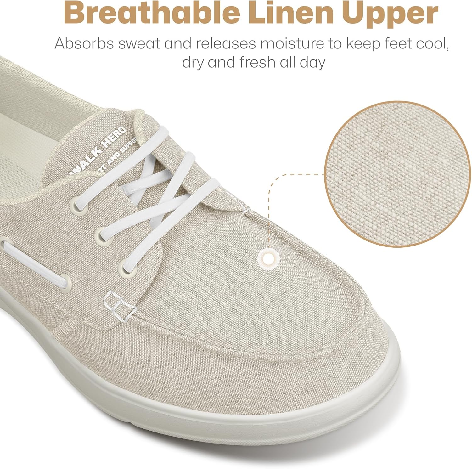 Womens Walking Shoes with Arch Support，Lightweight Orthopedic Slip On Shoes Women ，Breathable Womens Loafers for Daily Walking - Image 4