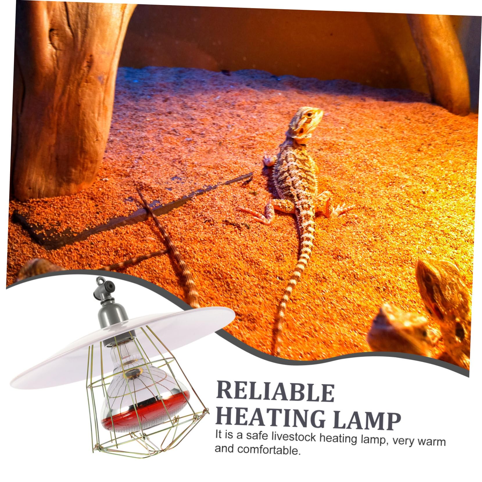 VICASKY 2 Stck. Wärmelampe für Nutztier und Reptilienbox Hochtemperatur Beständig Sicherer Keramik Heizstrahler mit Metallnetz für Effektive Wärme und Schutz bei Kälte für Stall und