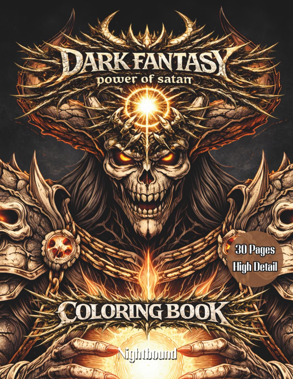 Dark Fantasy: Power of Satan An Adult Coloring Book for Focus and Relaxation