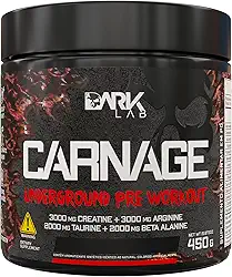 Pré-Treino Carnage Underground Dark Lab, 450g, Uva, Creatina