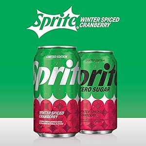 Sprite Winter Spiced Cranberry, Lemon-Lime and Cranberry Flavored Soda Pop Soft Drink, 12 fl oz, 12 Pack