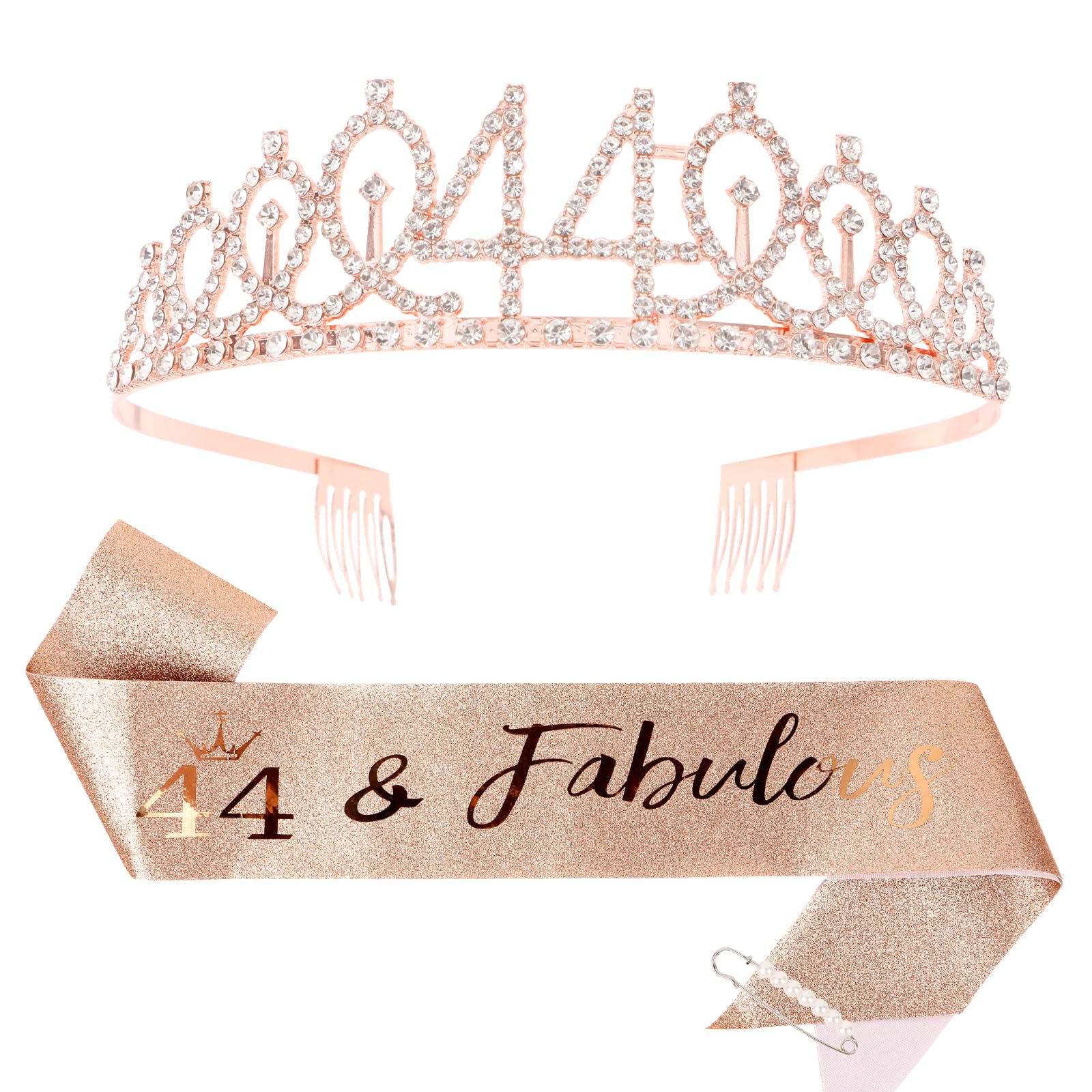40th Birthday Crown & Sash Set - Women's Tiara -25 40th Birthday Crown & Sash Set - Women's Tiara -25