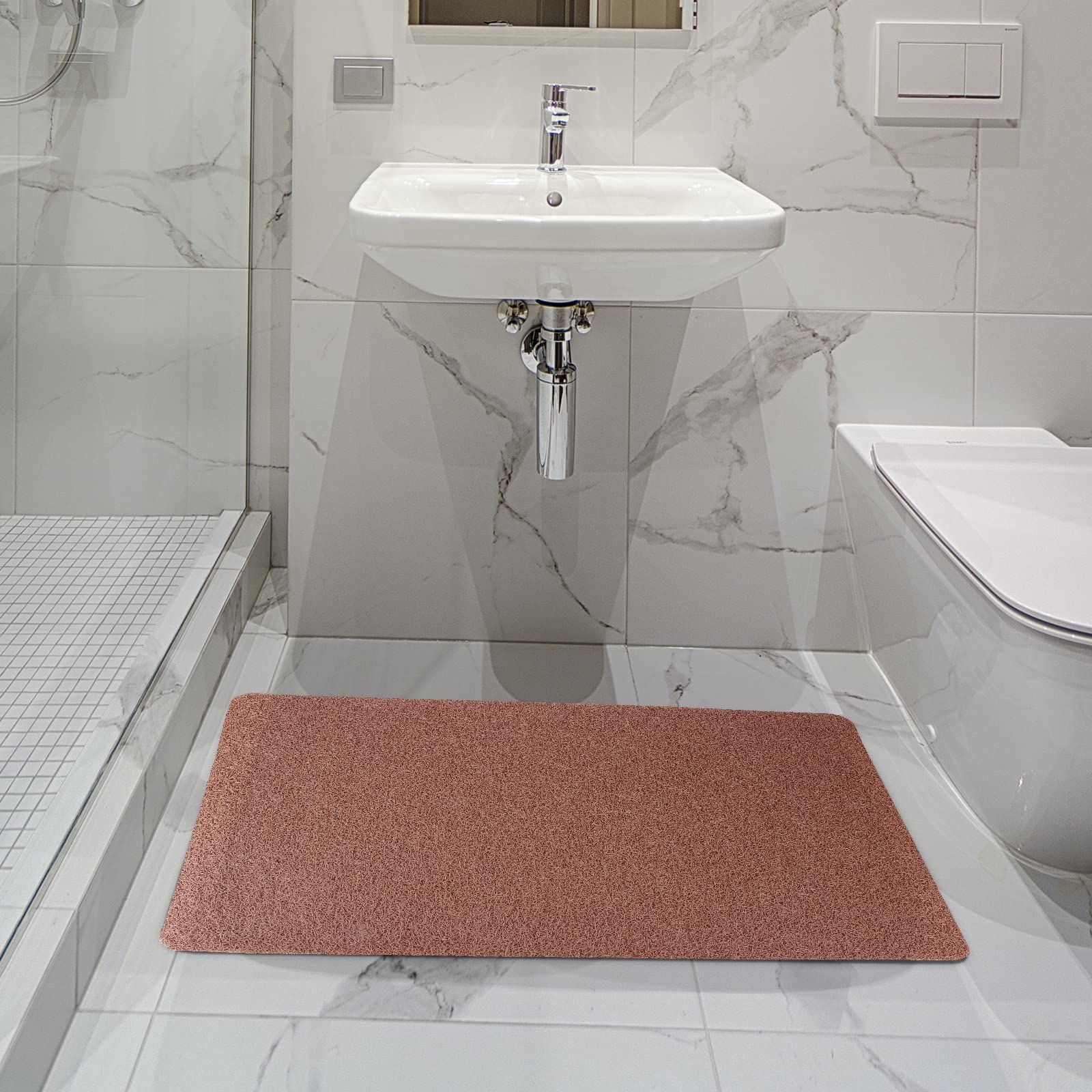 Tapis De Douche En Luffa,Tapis En PVC Texturé Doux Pour Baignoire