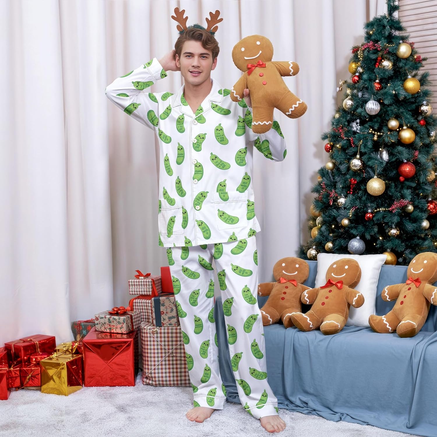 Unisex Ultra Soft Pajama Set, Valentines Pajamas, Soft Warm Matching Sleepwear Gift for Women Men