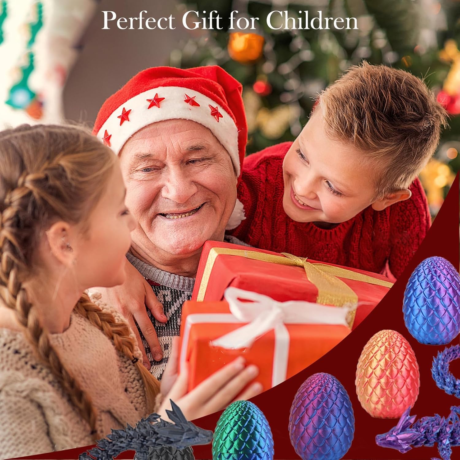 3D Printed Dragon with Egg, Large Crystalynx Eggs with Dragons Inside, Cool Articulated 3 d Printed Fidget Toy for Kids Boys Girls and Adults - Image 6