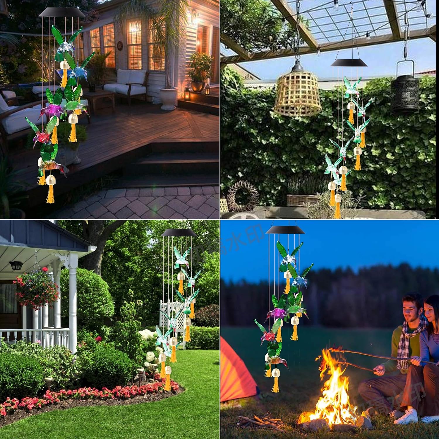 Diojilad Solar Wind Chime for Outside,Color Changing Solar Lights, LED Decorative Mobile, Waterproof Outdoor Solar Lights for Home/Yard/Patio/Garden/Mom Gift