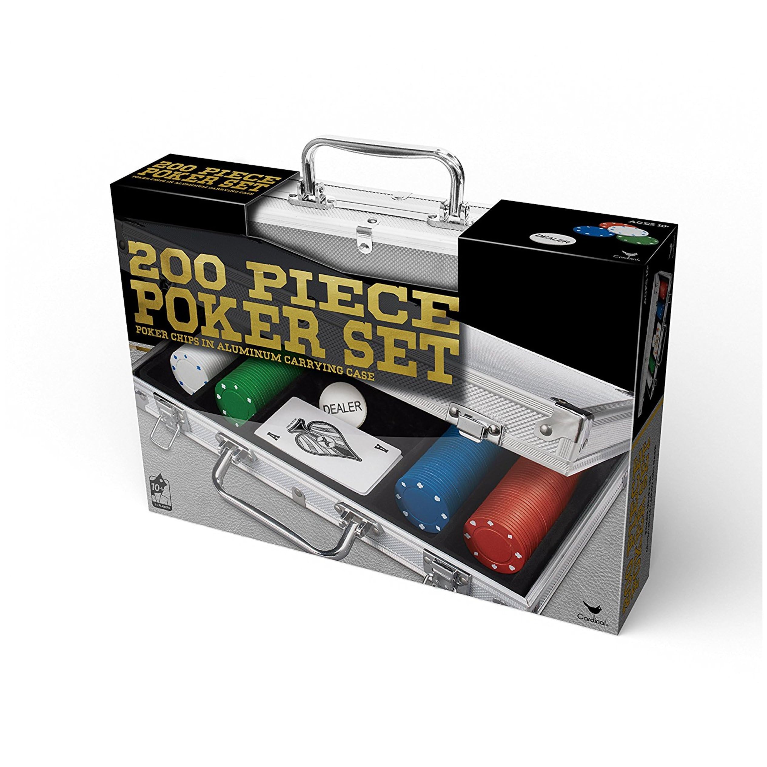 Amazon.com: 200 pc Poker Set In Aluminum Case : Toys & Games