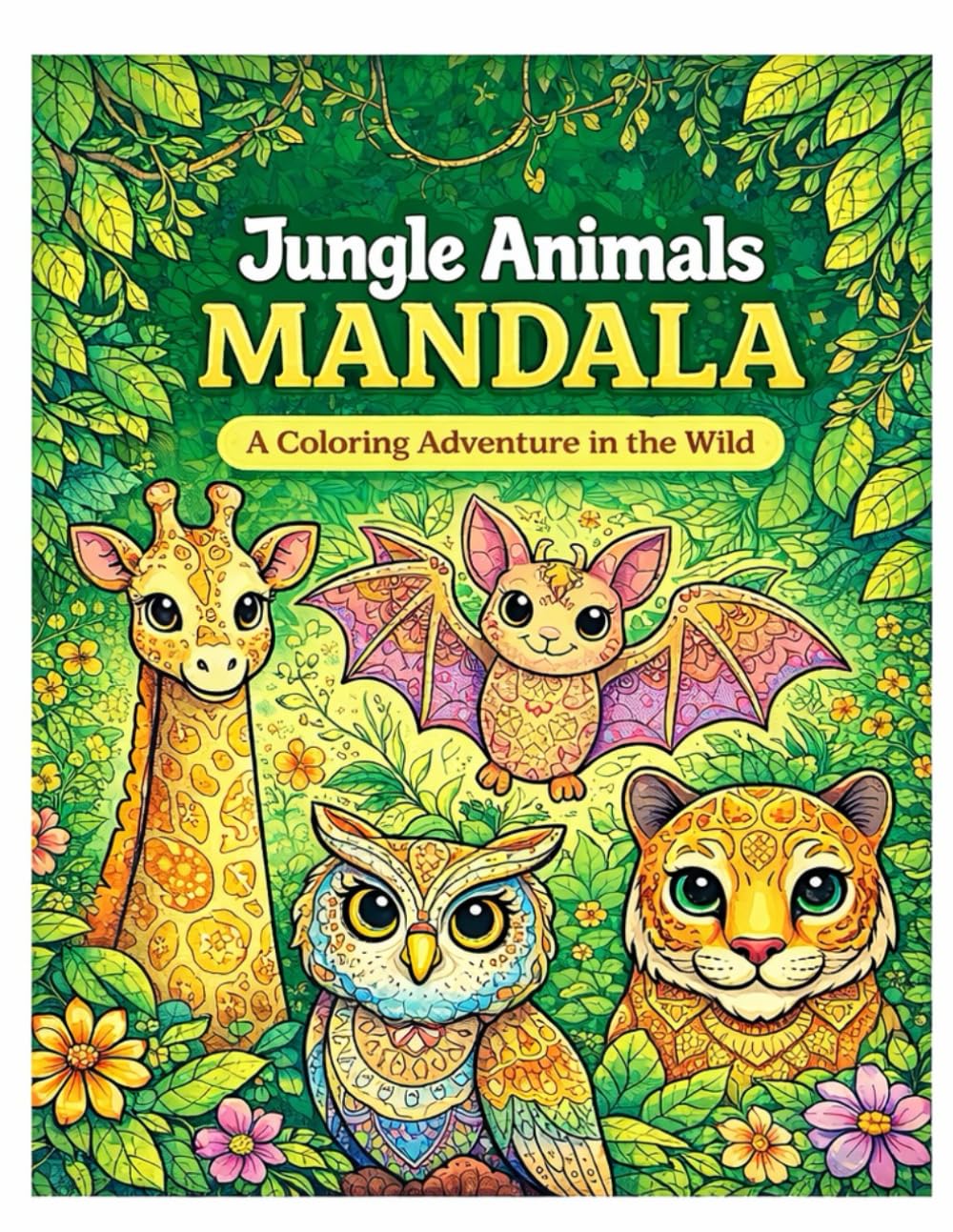 Jungle Animals Mandala: Cute Jungle Animals and Mandala Patterns for Calm, Creativity & Mindfulness
