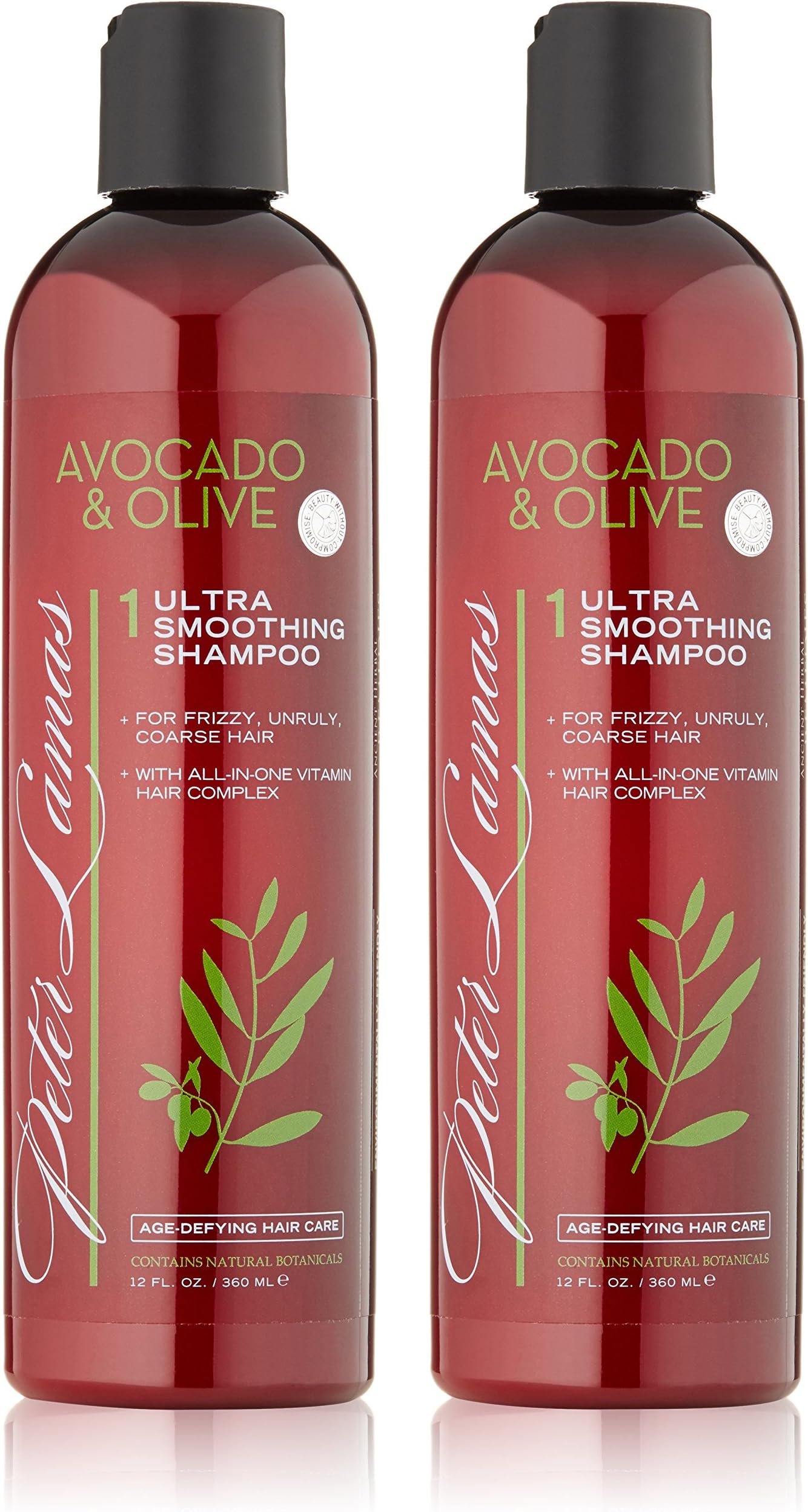 Peter Lamas Avocado & Olive Ultra Smoothing Shampoo, 12 fl oz (Pack of 2)