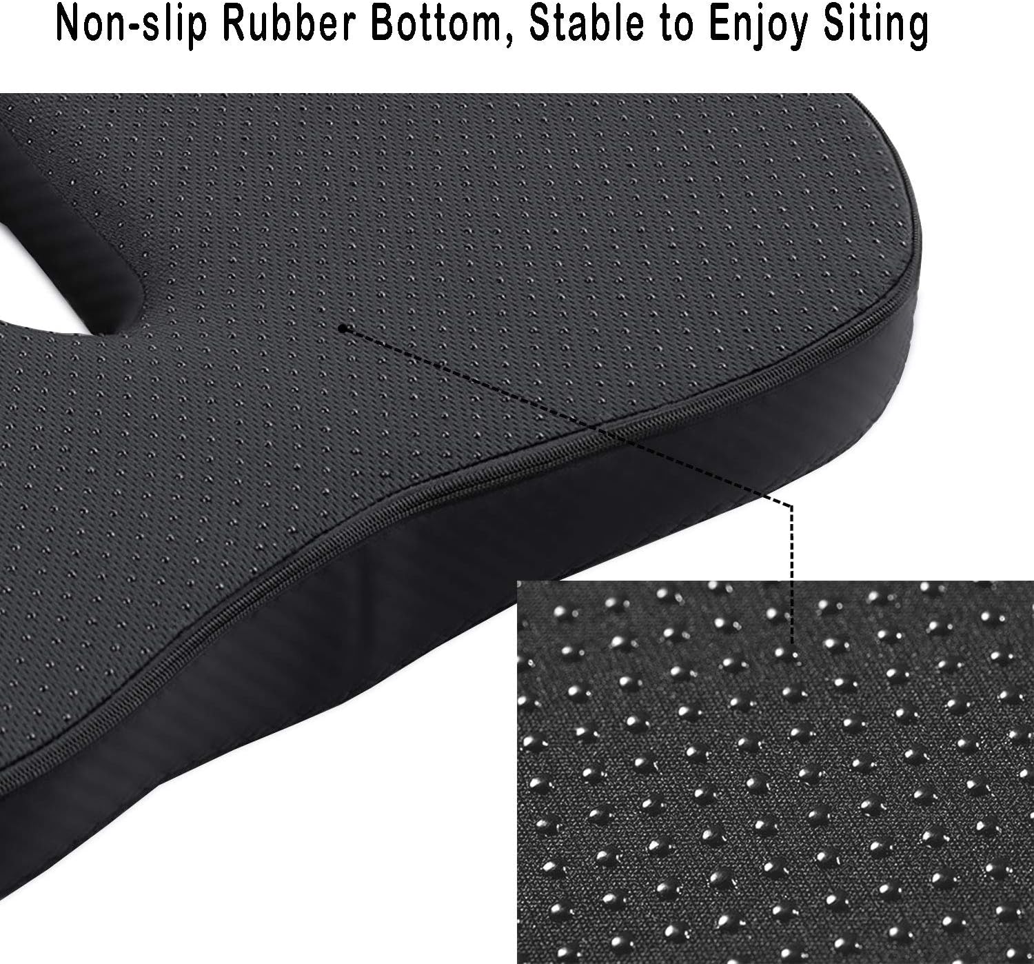 VARSTEDEN Black Memory Foam Seat Cushion for Office Chair - Upgrade Gel Enhanced : Office Products