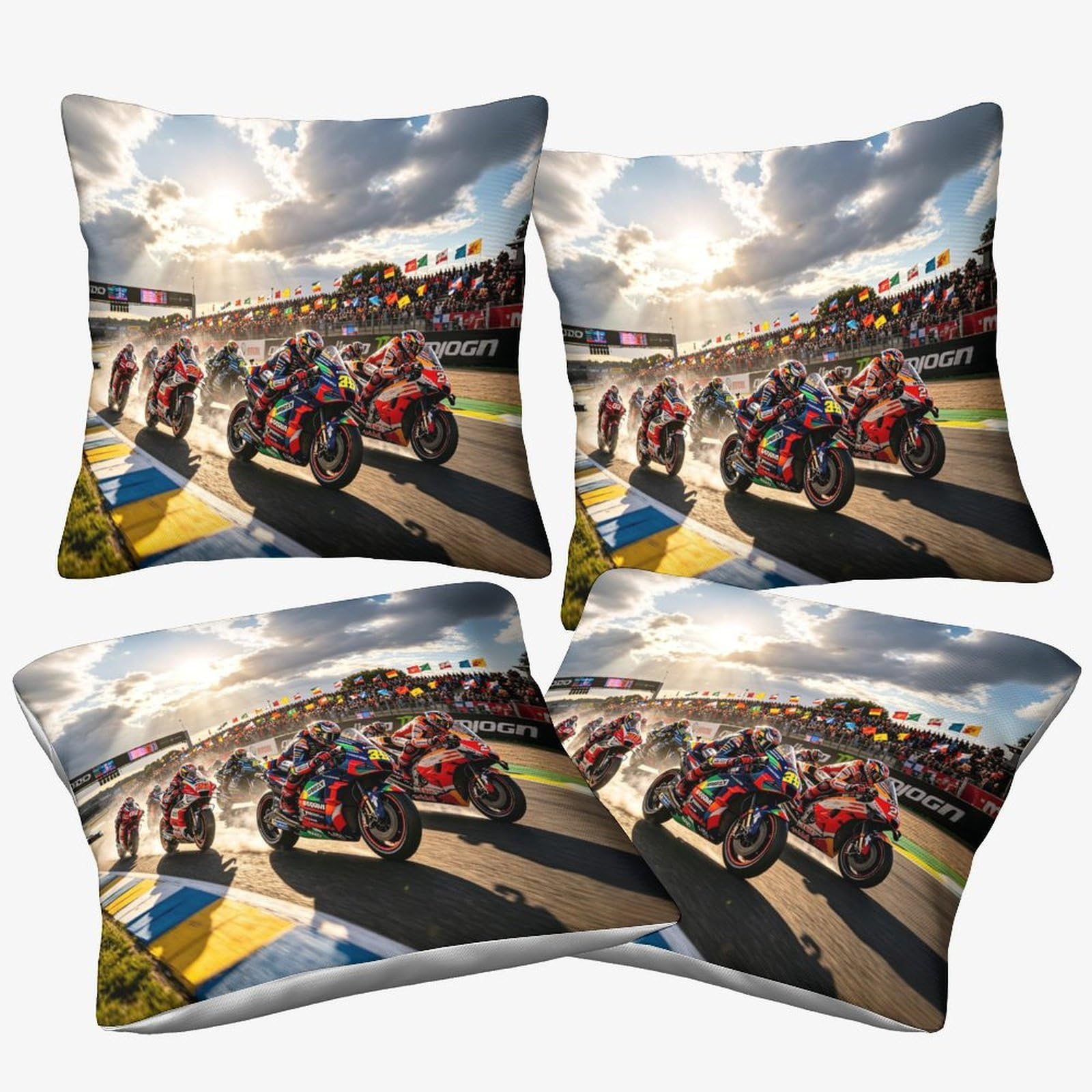 3U6c4m9k Motor Road Racing-1 Motor Road Racing Cushion Cover 50X50cm, 4 Pcs, Motorcycle Race Throw Pillow Case Decor For Home Livingroom Couch Bedroom Sofa Decorate