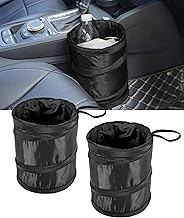 Flaconi Foldable Car Rubbish Bin,Folding Trash Can,Portable Folding Round Small Trash Can,Foldable Trash Bin,Car Folding Garbage,Suitable for Cars,Vans,Boats,Caravans