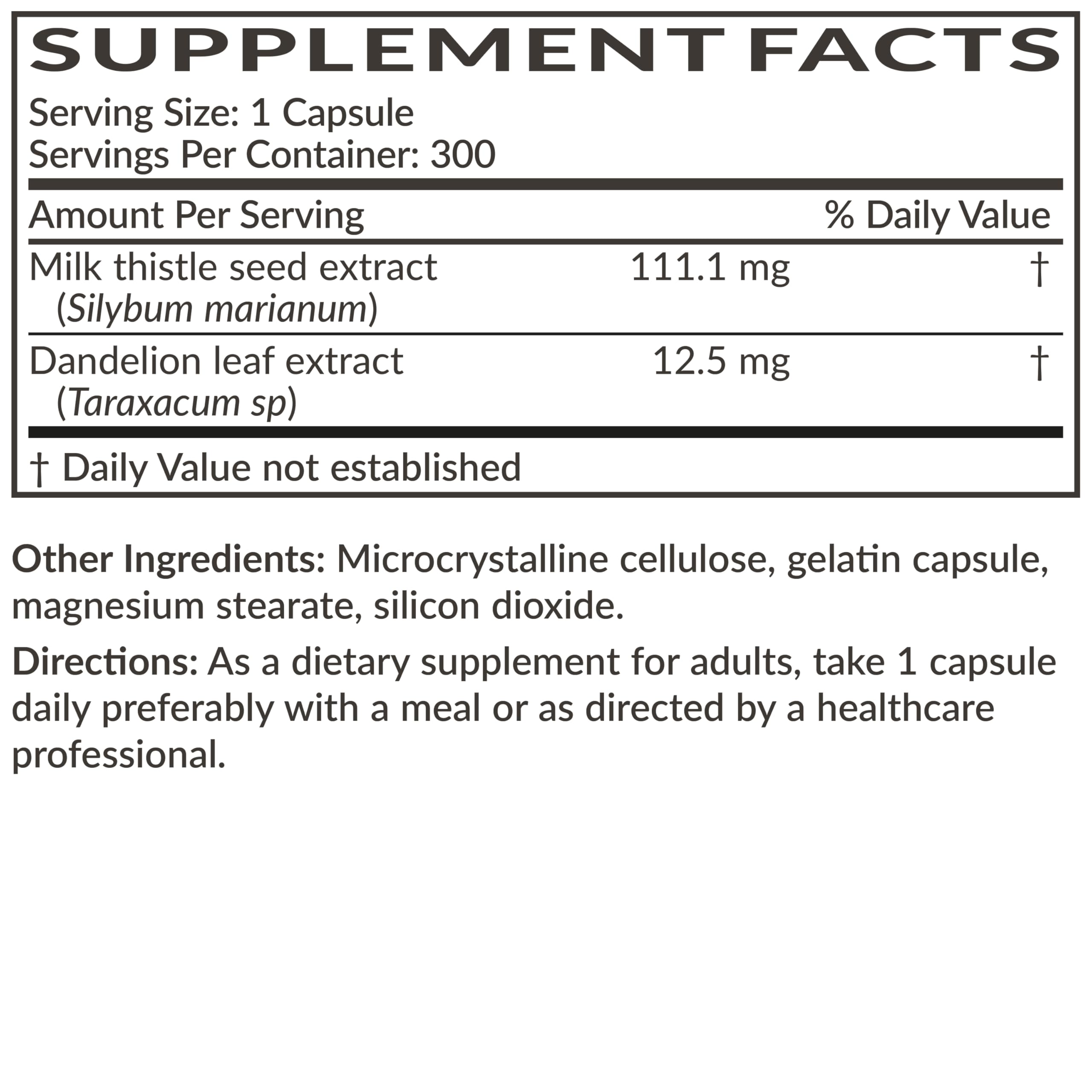 Futurebiotics Milk Thistle + Dandelion Extract Liver Support, 300 Capsules — Amazon image 6