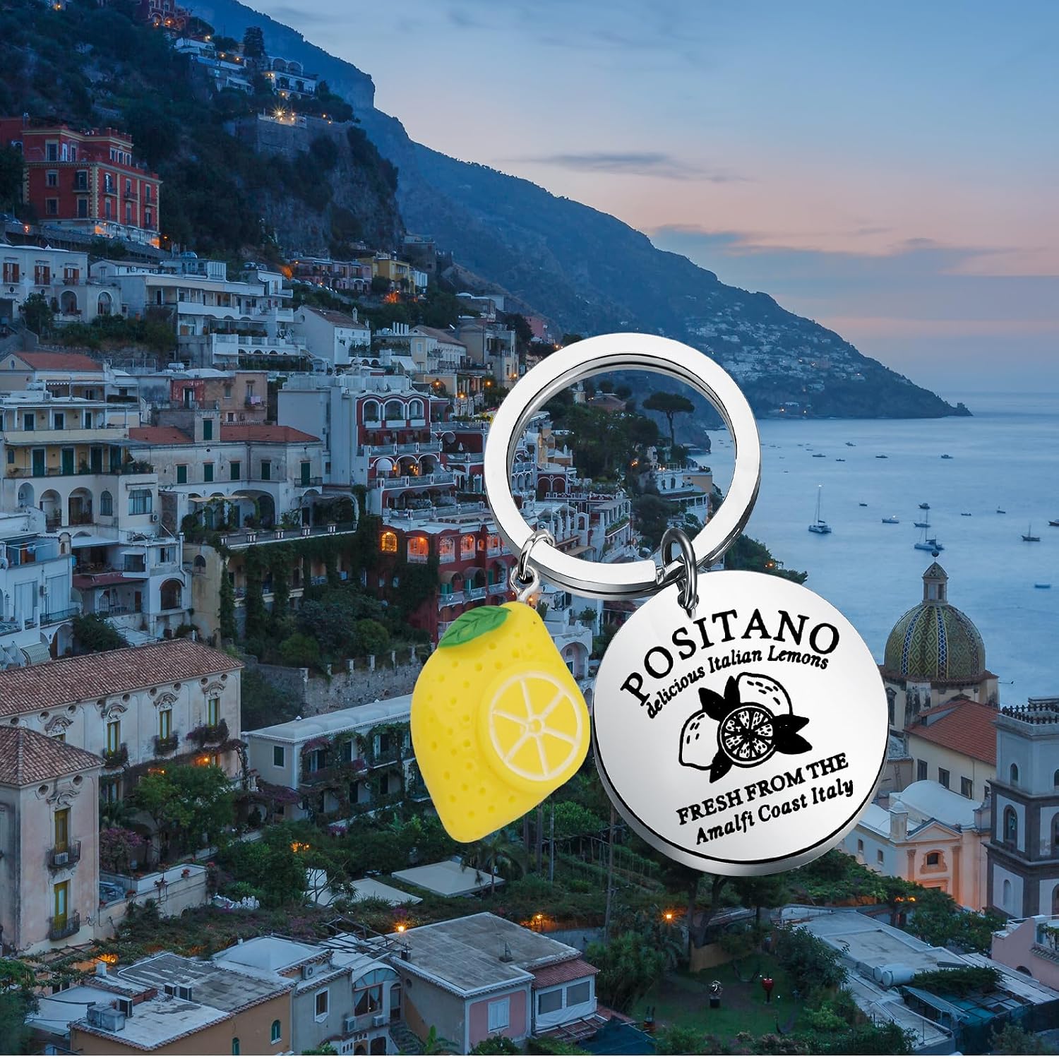 HOLLP Lemon Lover Gift Positano Italy Limoncello Gifts Positano Delicious Italian Lemons Coast Italy Travel Souvenir Keychain image 4