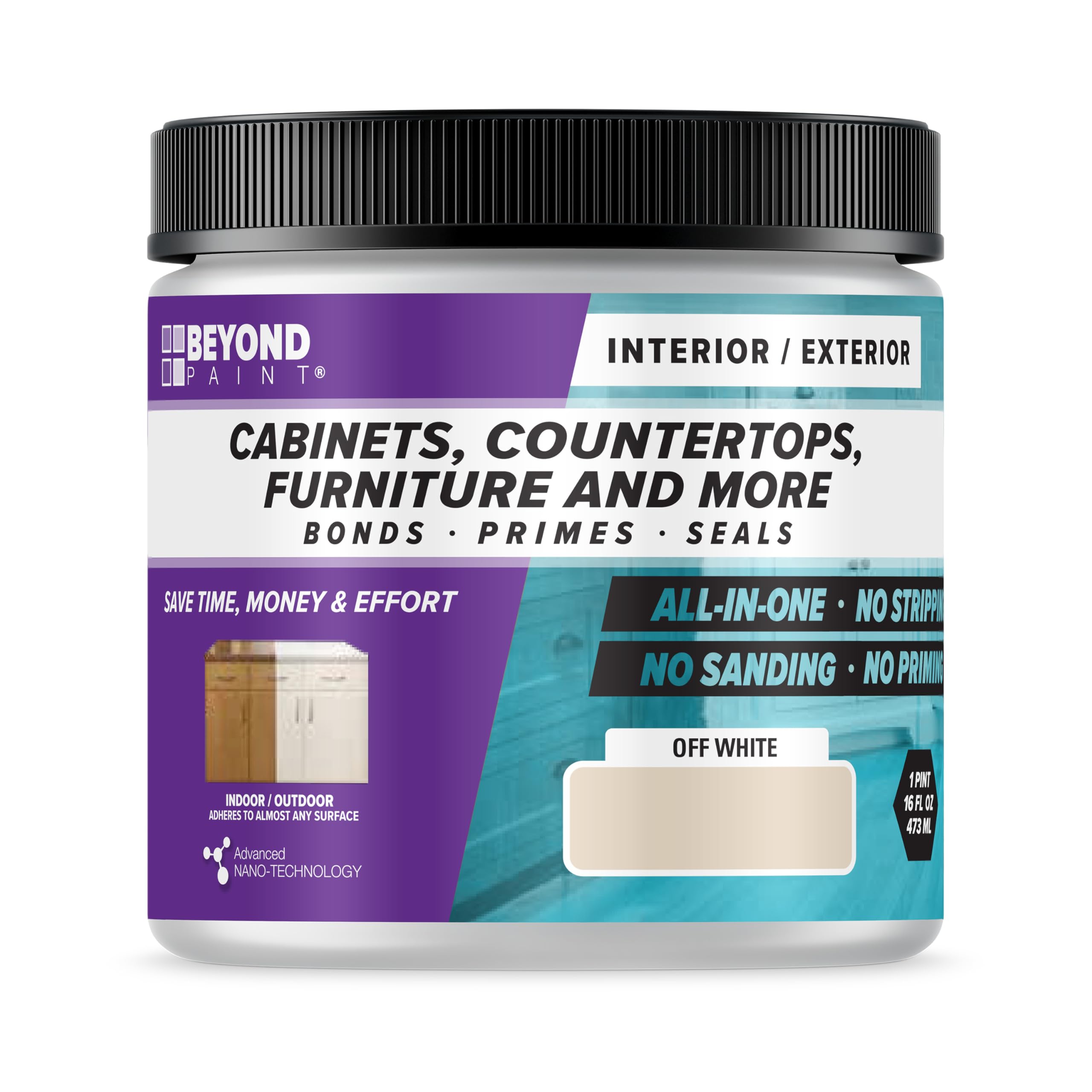 Beyond Paint Counter Top Paint - Pint - No Stripping No Sanding No Priming, Bone