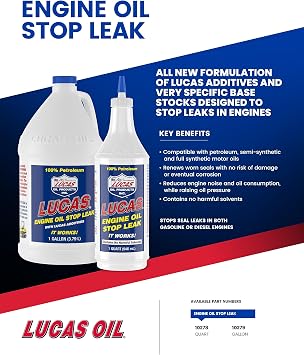 Lucas Oil 10278 Engine Oil Stop Leak - 1 Quart (Pack of 12)