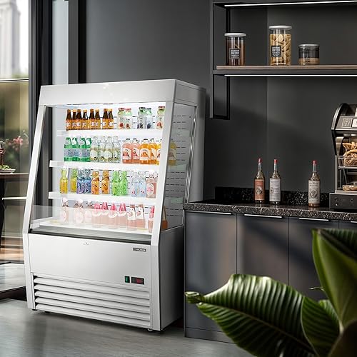 Vista 69 de Wilprep Refrigerador comercial, 22.4 pies cúbicos Refrigerador vertical con pantalla de bebidas con iluminación LED, enfriador comercial de puerta