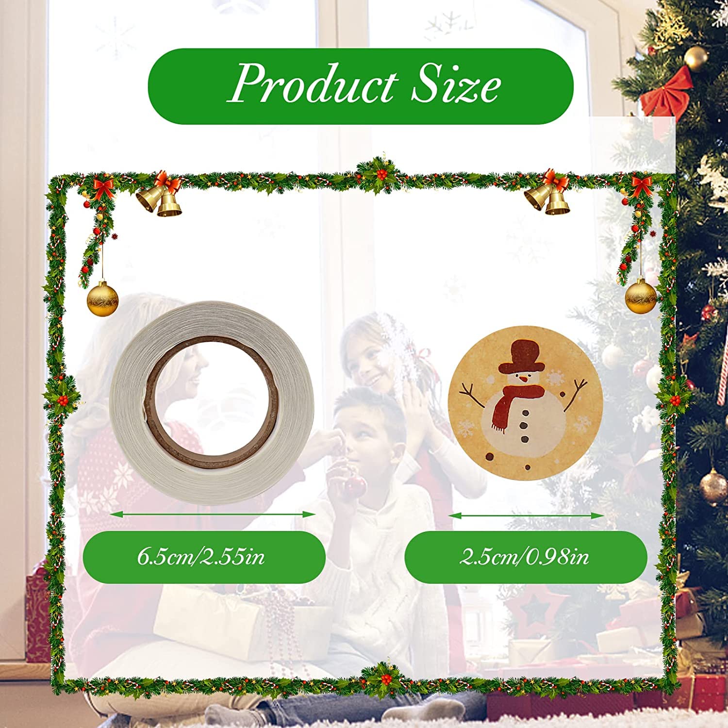 Kerst Stickers | 500 Stuks Waterdicht Zelfklevende Decals | Kerst Zegel