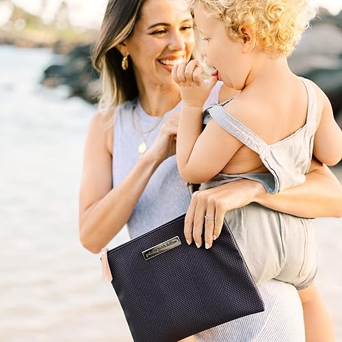 Miniatura 5 de Petunia Pickle Bottom Trío organizador, bolsas con cierre de cremallera, 3 tamaños, para bolsa de pañales, cochecito, bolsa de viaje, llevar solo,