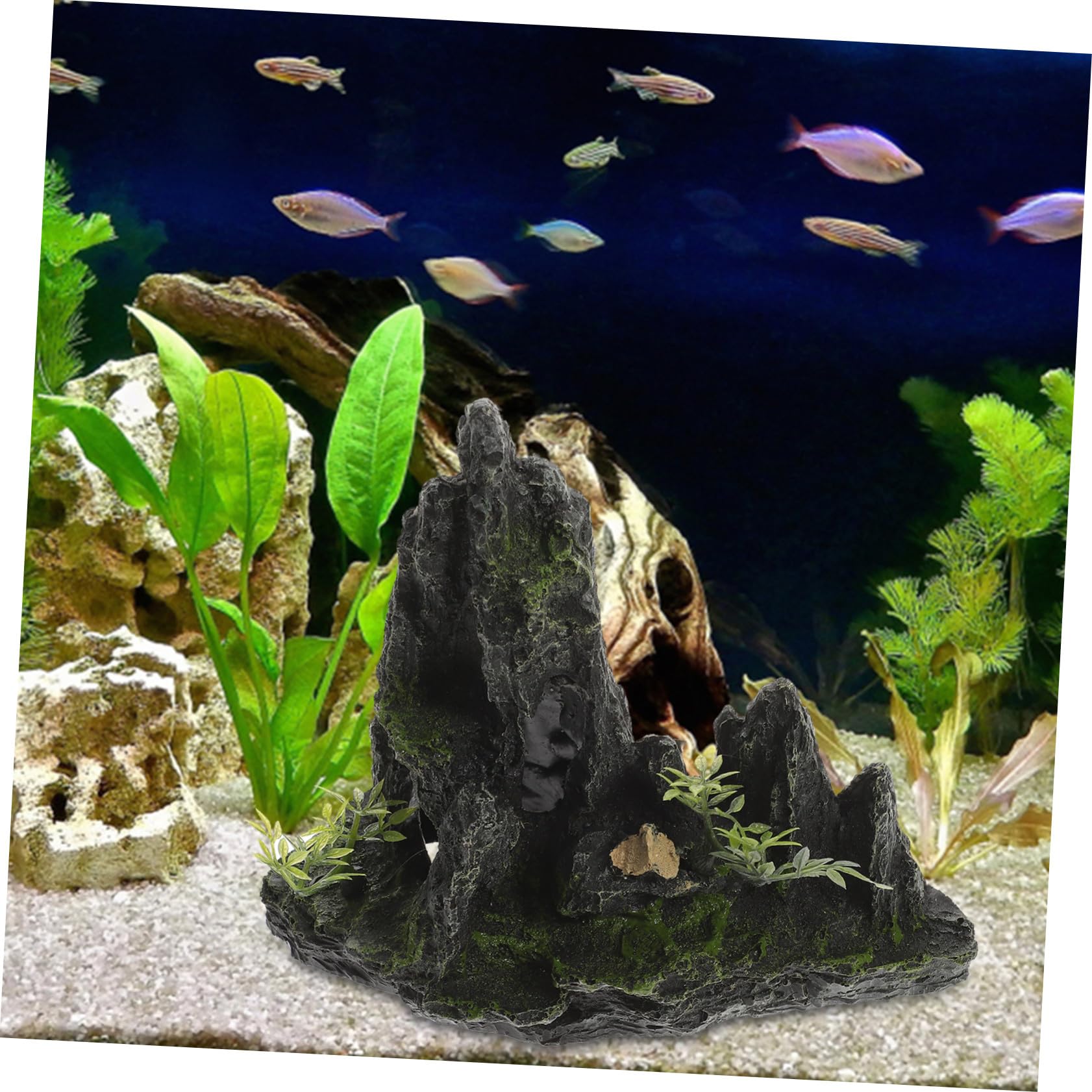 TOYANDONA Aquarium-Dekoration Mit Felsformationen Bergdekor Für Fische Landschaftsdekor Steinskulpturen Für Aquarien Zubehör Für Garnelenbecken