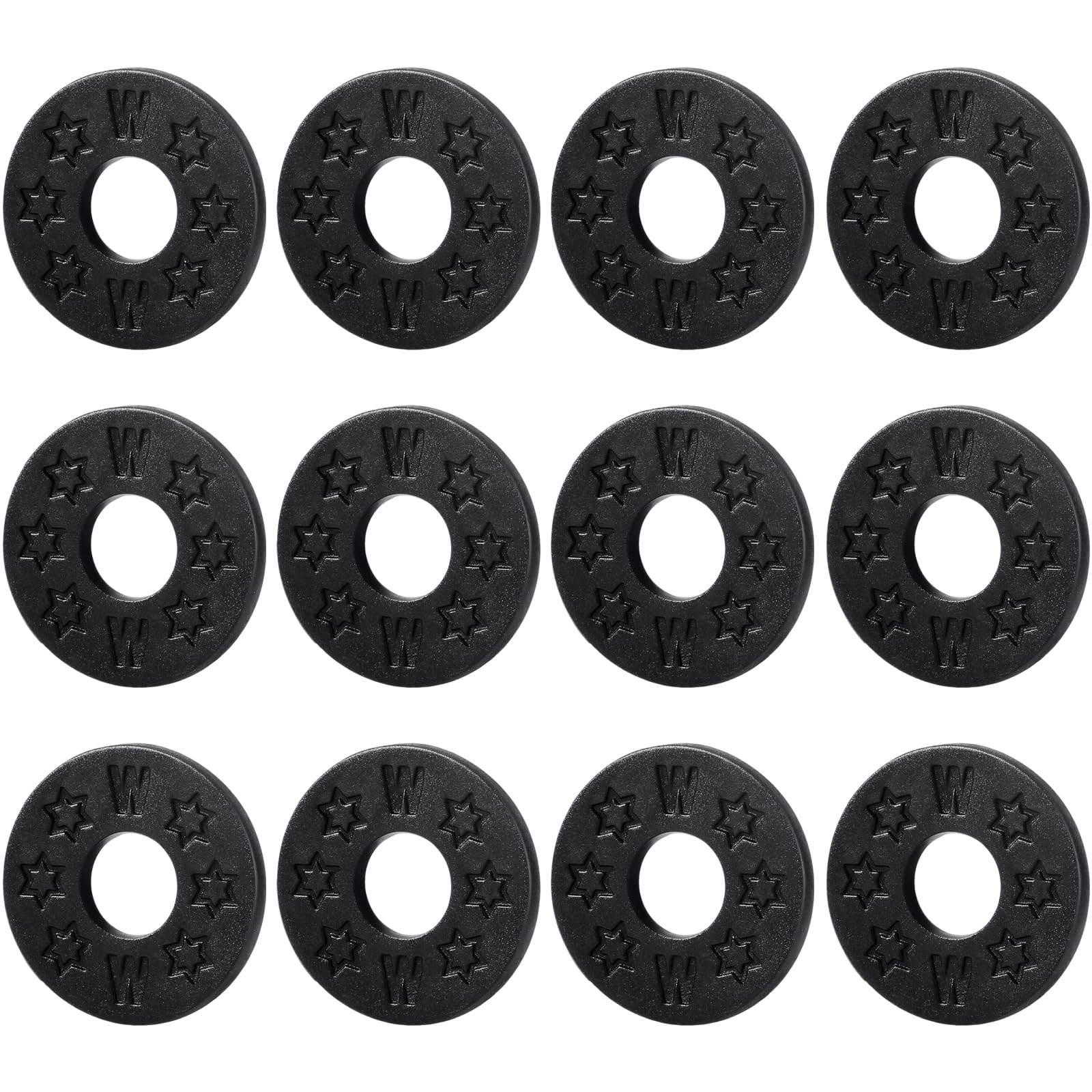 OFKPO 12 Pieces Guitar Strap Locks, Guitar Strap Holder, Rubber Guitar Protector Block(Black)