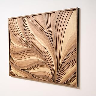 NEODECO Parametric Wood Verso, Award Winner-A'Design 2025, Wood Wall Art, 3D wood wall sculpture, Abstract wall decor, Acoustic wall panel (Large)