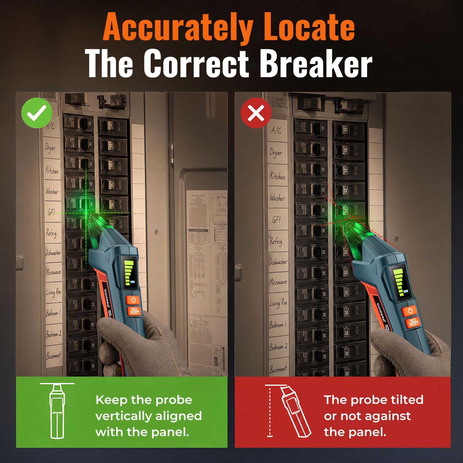 Goldeep Circuit Breaker Finder - GFCI Tester -6