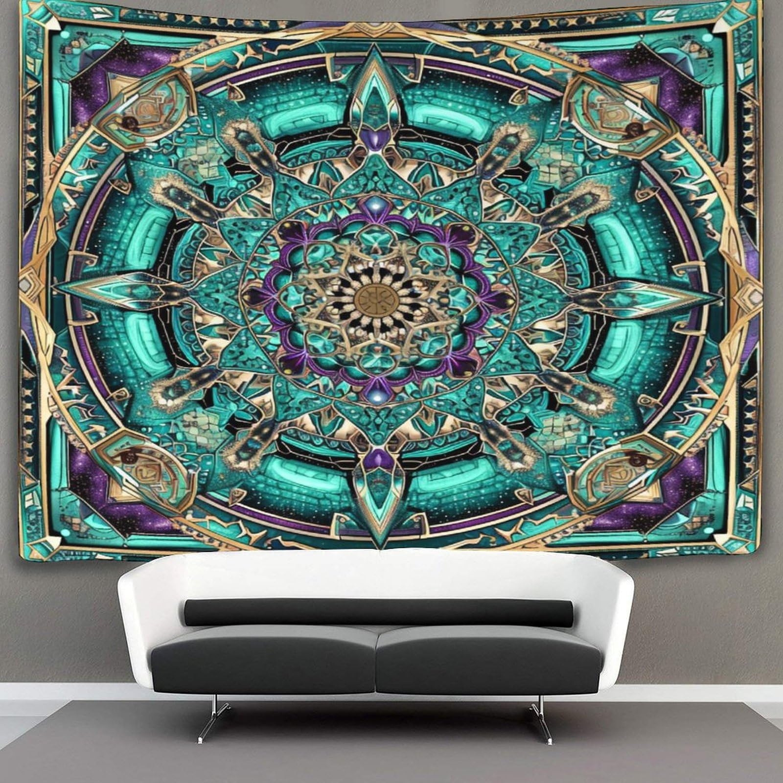 kaiyun Mandala Tapestry Datura Flowers Wall Hanging Bedroom Home Decor 130cmx150cm