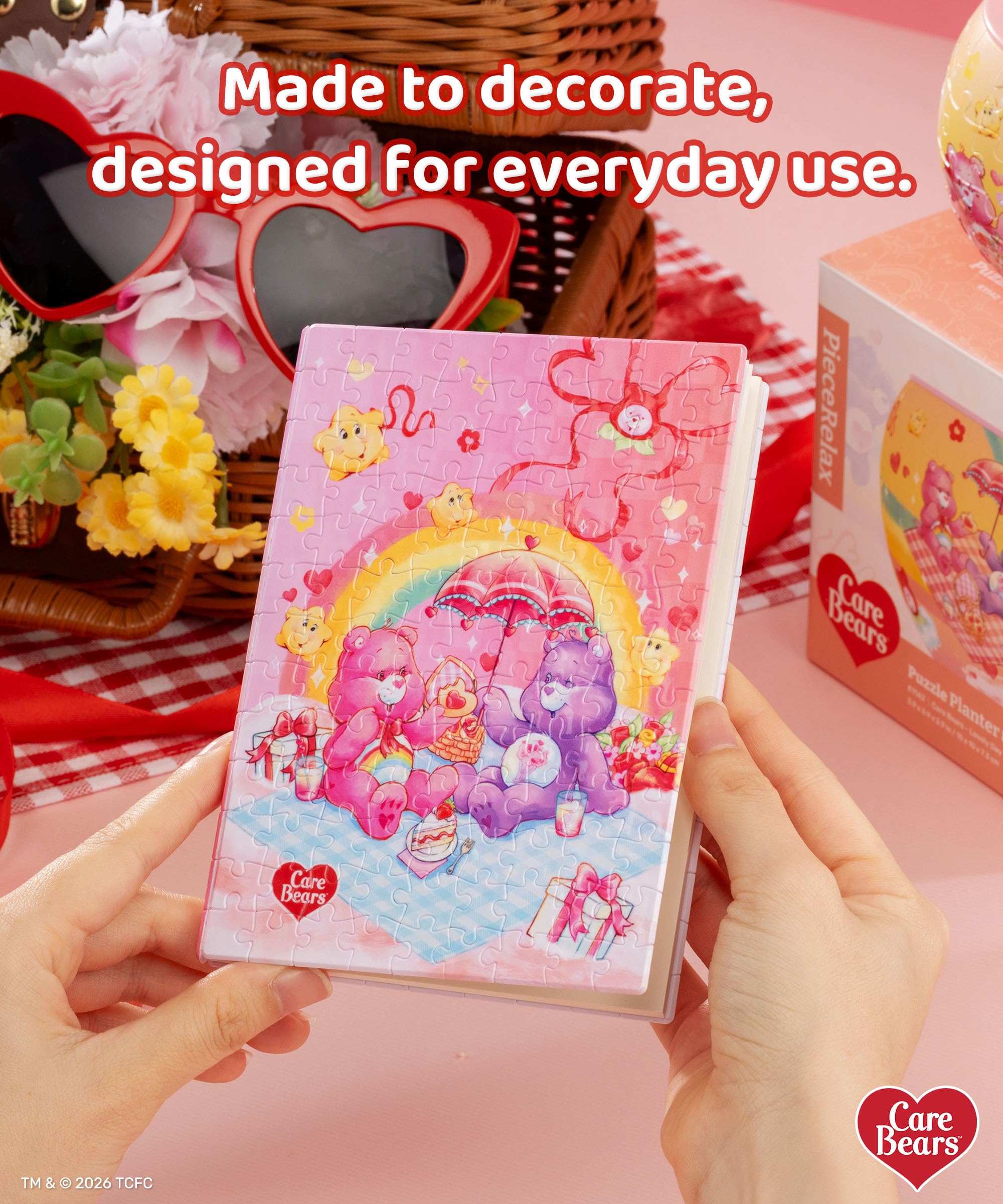 Care Bears X PieceRelax – Puzzles A6 pour adultes – Belle journée – Cadeau unique et décoration d'intérieur avec puzzle en plastique pour carnet [YB1049]