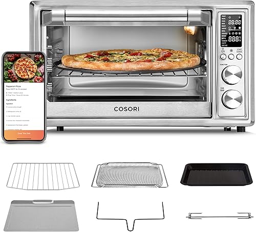 COSORI Smart 13 en 1 - Combo de horno tostador y freidora de aire, tostador de freidora de aire, encimera de horno de convección al vacío, horno,