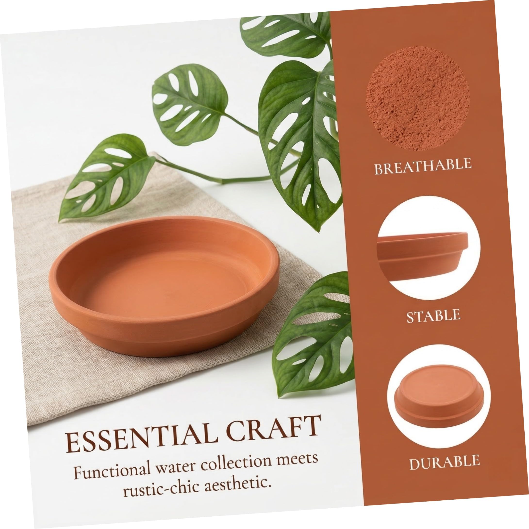 TOPBATHY 12 Piezas Platillo Redondo de Terracota 11, 4cm