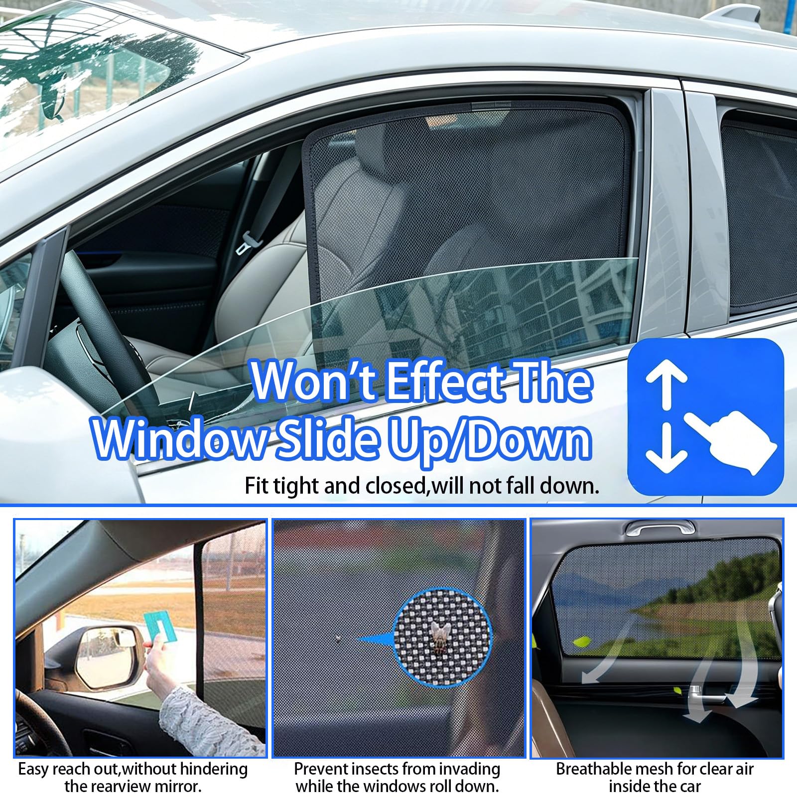 Tendine Parasole Auto per Jaguar XF 2008-2015 | Magnetica Tendine Oscuranti Auto,Protezione dai Raggi UV,Protezione Privacy,Per Spostamenti Quotidiani Viaggi Campeggio