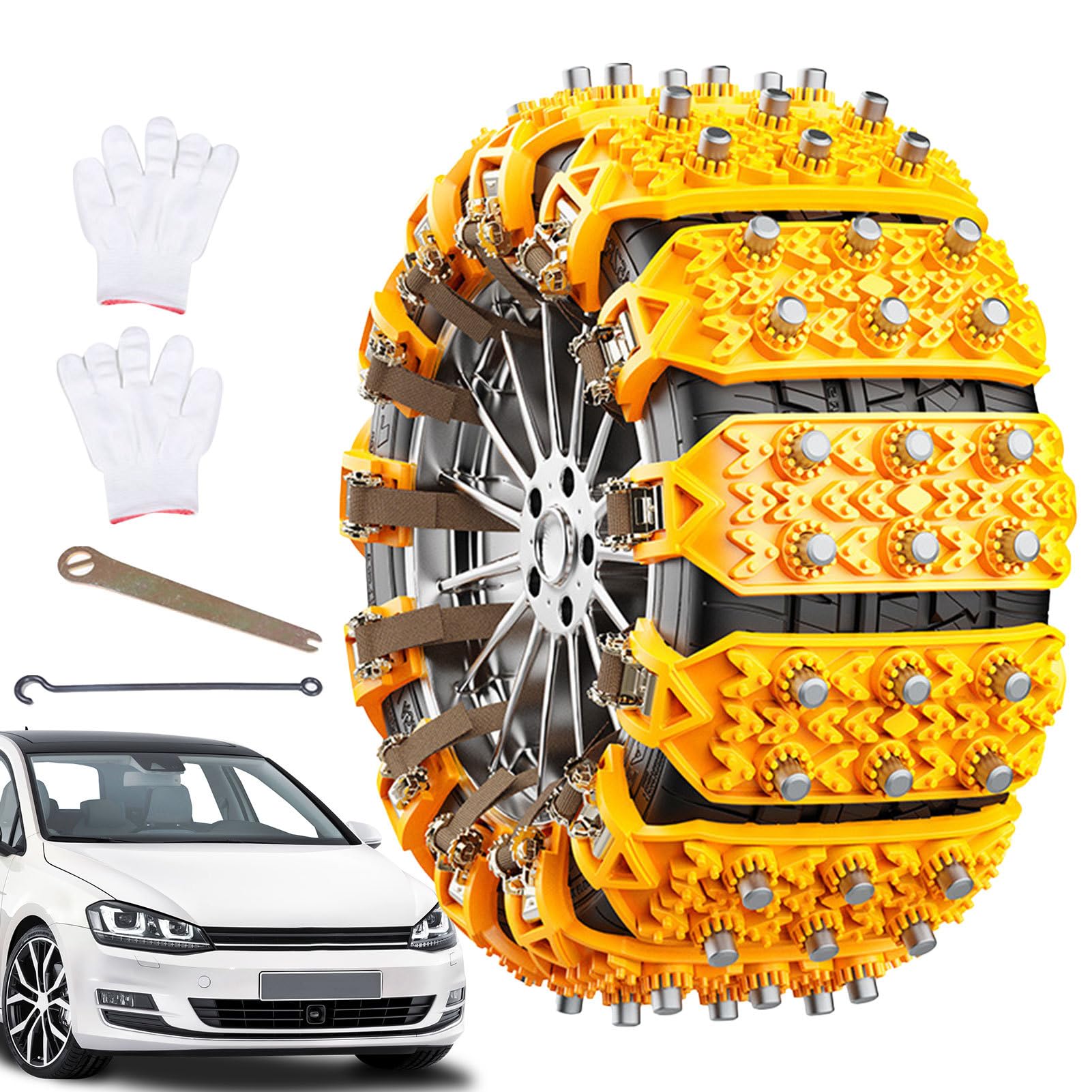 Catene per pneumatici da neve, catene per pneumatici a trazione antiscivolo e anti neve, resistenti, catene di trazione per fango, catene da neve per e auto