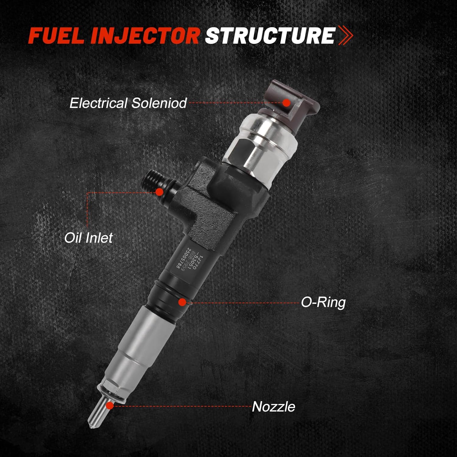 608-2959 6082959 Fuel Injector for Caterpillar 246D 236D 242D 262D 259D 289D 279D 257D 277D 287D 308.5 308 309 308E2CR 908M 906M 907M AP300F AP355F Loader