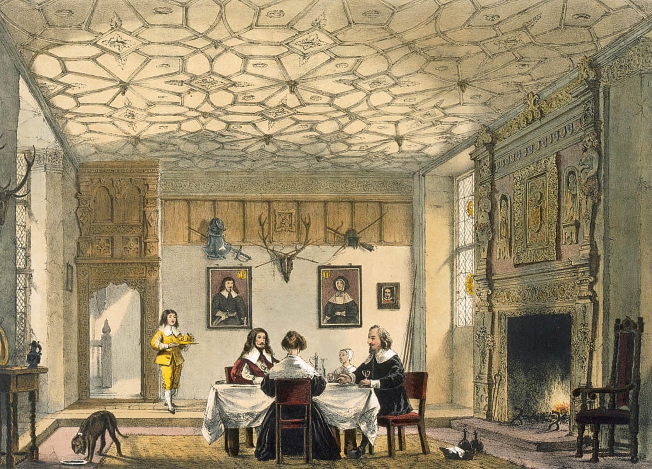 ARTXLXXBN Famous Painting Art Wall Decor Abstract Art Picture Medieval Family Supper Wakehurst Place by Nash Animal Pictures for Home Decor 60x90cm