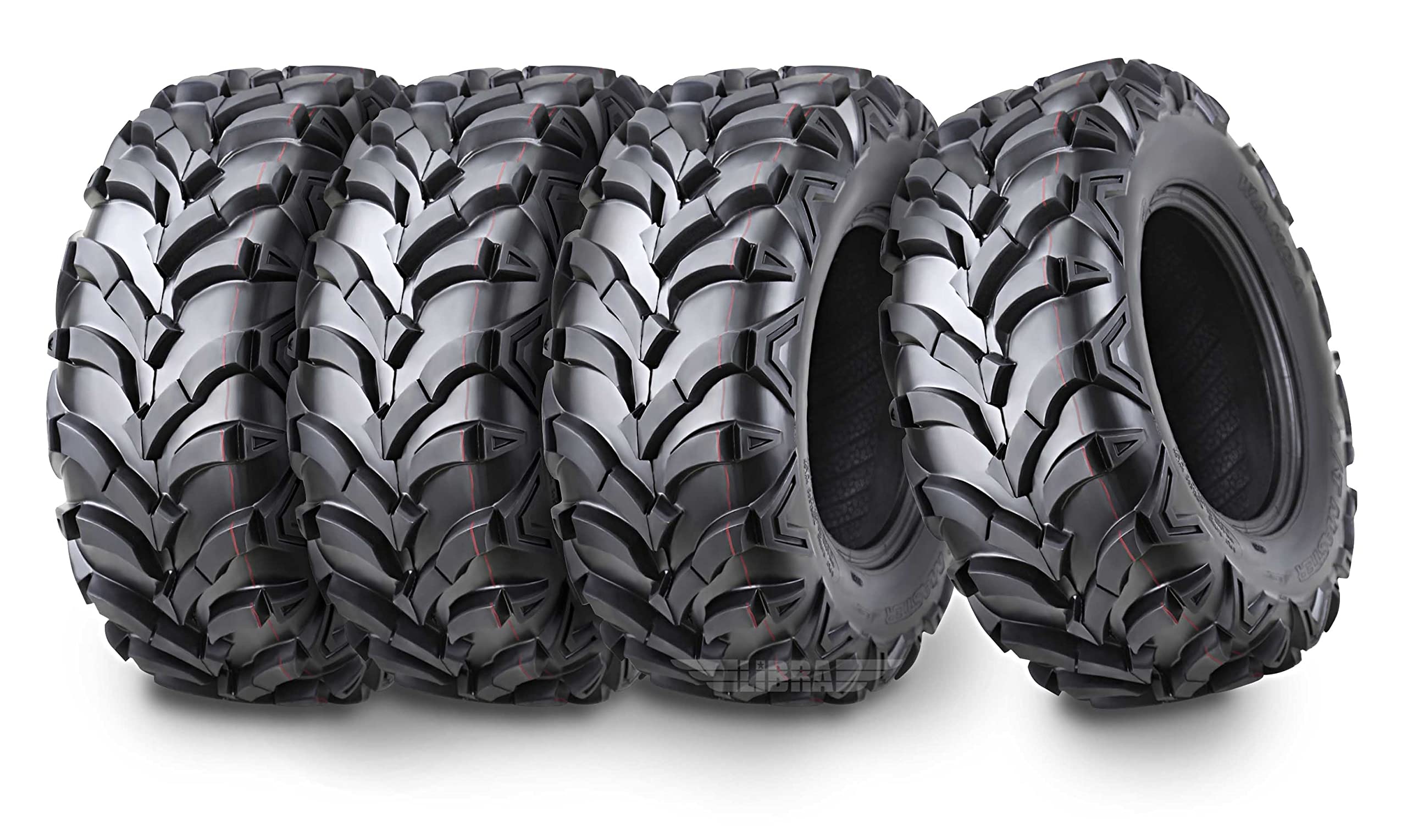 WANDA Set of 4 New ATV/UTV Tires 25x10-12 /6PR P341-10159