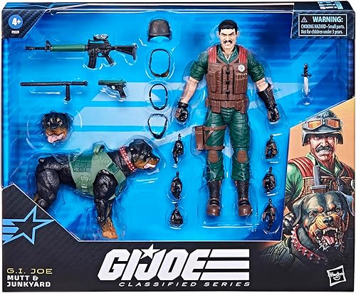Miniatura 2 de G.I. Joe Classified Series #113, Mutt & Junkyard, figura de acción coleccionable de 6 pulgadas y mascota con 16 accesorios