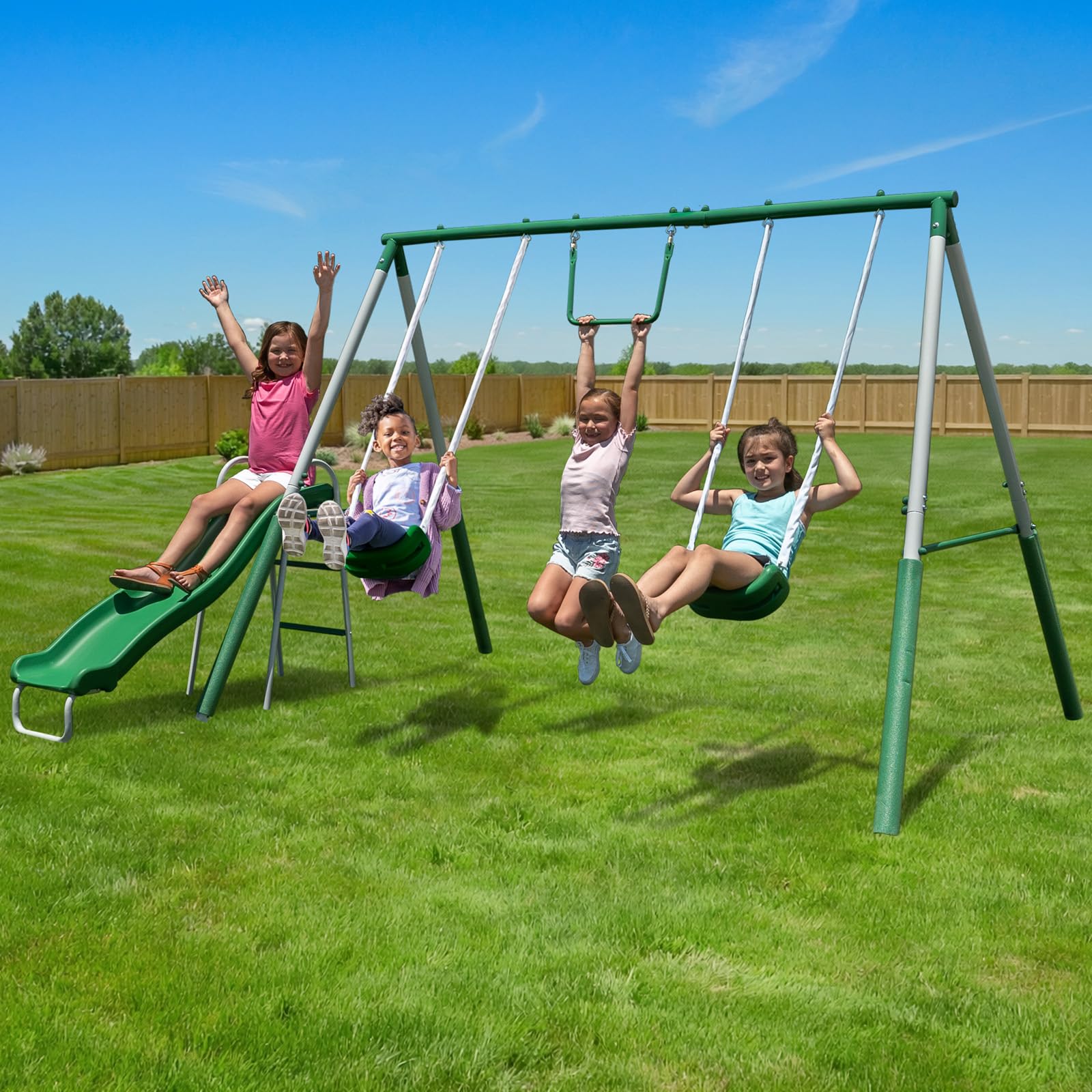 Sportspower Outdoor Backyard 400lbs My 1st Metal Swing Set