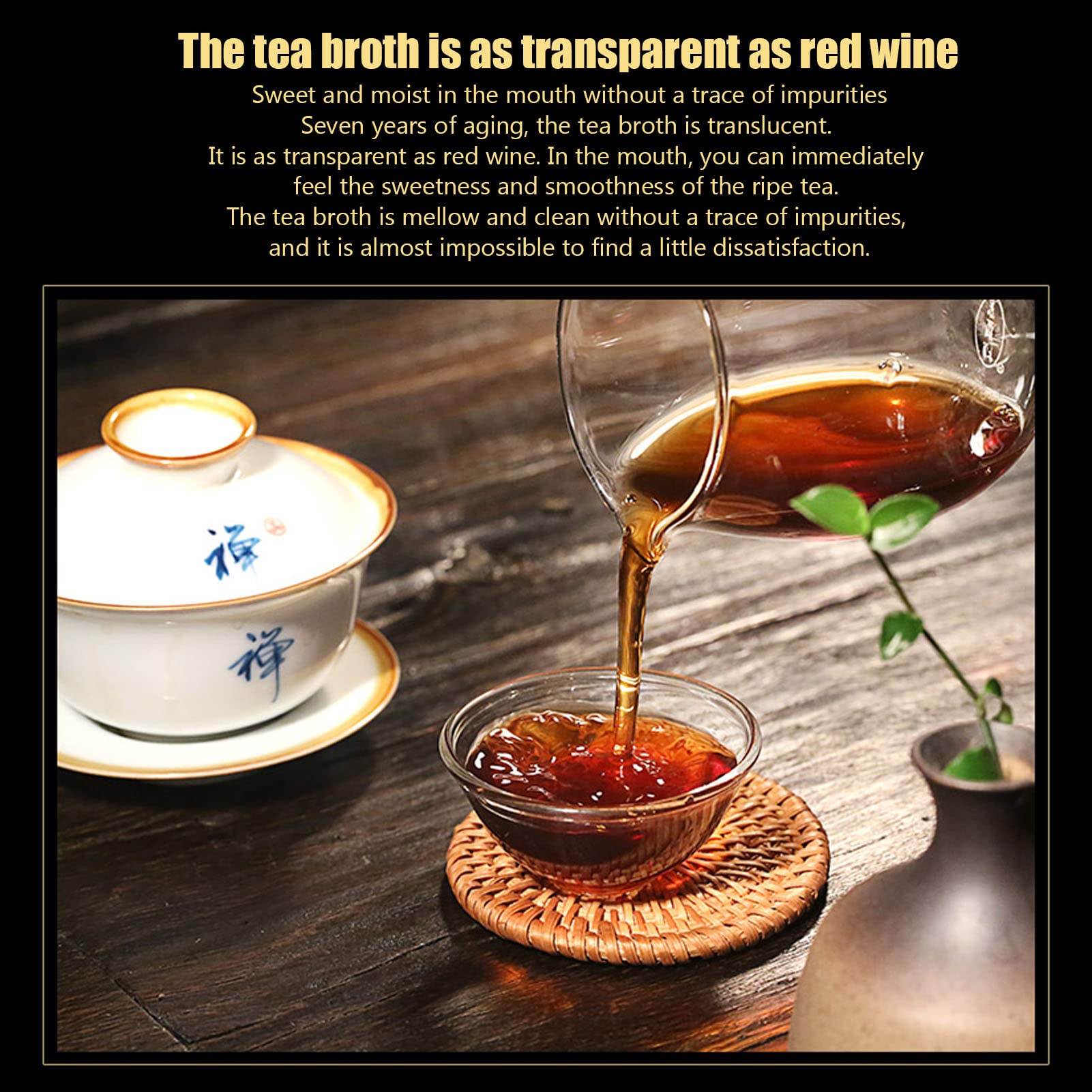 12,3 oz Puer Tea gealterter reifer Tee mit Geschenkbox, 40 Teebeutel, China Yunnan Puerh Tee Heicha, weicher Dicker Geschmack mit gealterten Aromen, für Senioren