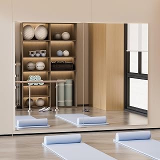 Brisafe 2-Pack 71x47" Shatterproof Nano Full Length Wall Mirrors for Home Gym, Dance Studio, Yoga - Ultra Lightweight & Clear