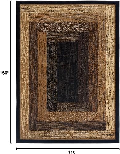 Vista 10 de Home Dynamix - Alfombra moderna, contemporánea Royalty Vega, negro/beige, rectángulo de 1.9 x 7.2 pies