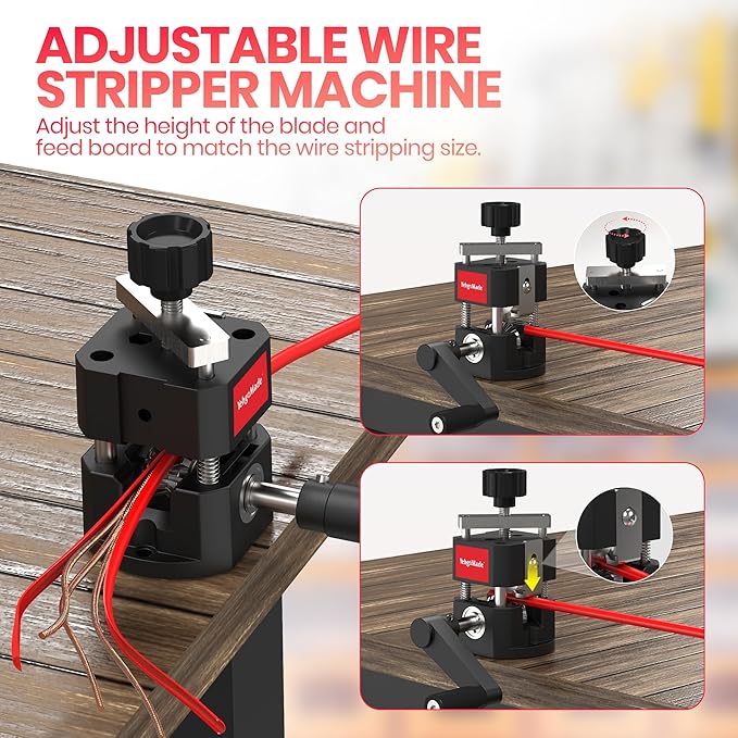 Máquina Pelacables Manual con Plato Ajustable para Taladro miniatura 6