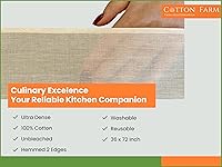 Vista 3 de Cotton Farm Grade 100 XL - Paño de queso para colar y cocinar; 18 pies cuadrados (2 x 1 yardas); 100% gasa de algodón sin blanquear; reutilizable