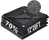 Vista 58 de LOVE STORY 6.5 x 6.5 pies, 40% de tela negra para sombra con ojales, malla de malla para jardín, cubierta de plantas, invernadero y patio