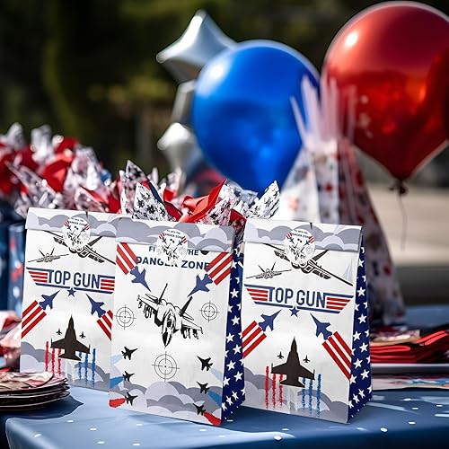 Miniatura 6 de Fighter Jet Pilot - Bolsas de regalo para fiesta, de piloto de combate, bolsas de regalo de piloto de combate, regalos de fiesta para niños,